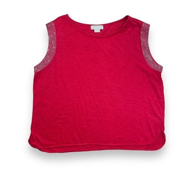 Michael Kors Rhinestone Top Sz 3x - Picture 1 of 12